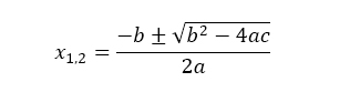 Roots of a quadratic equation